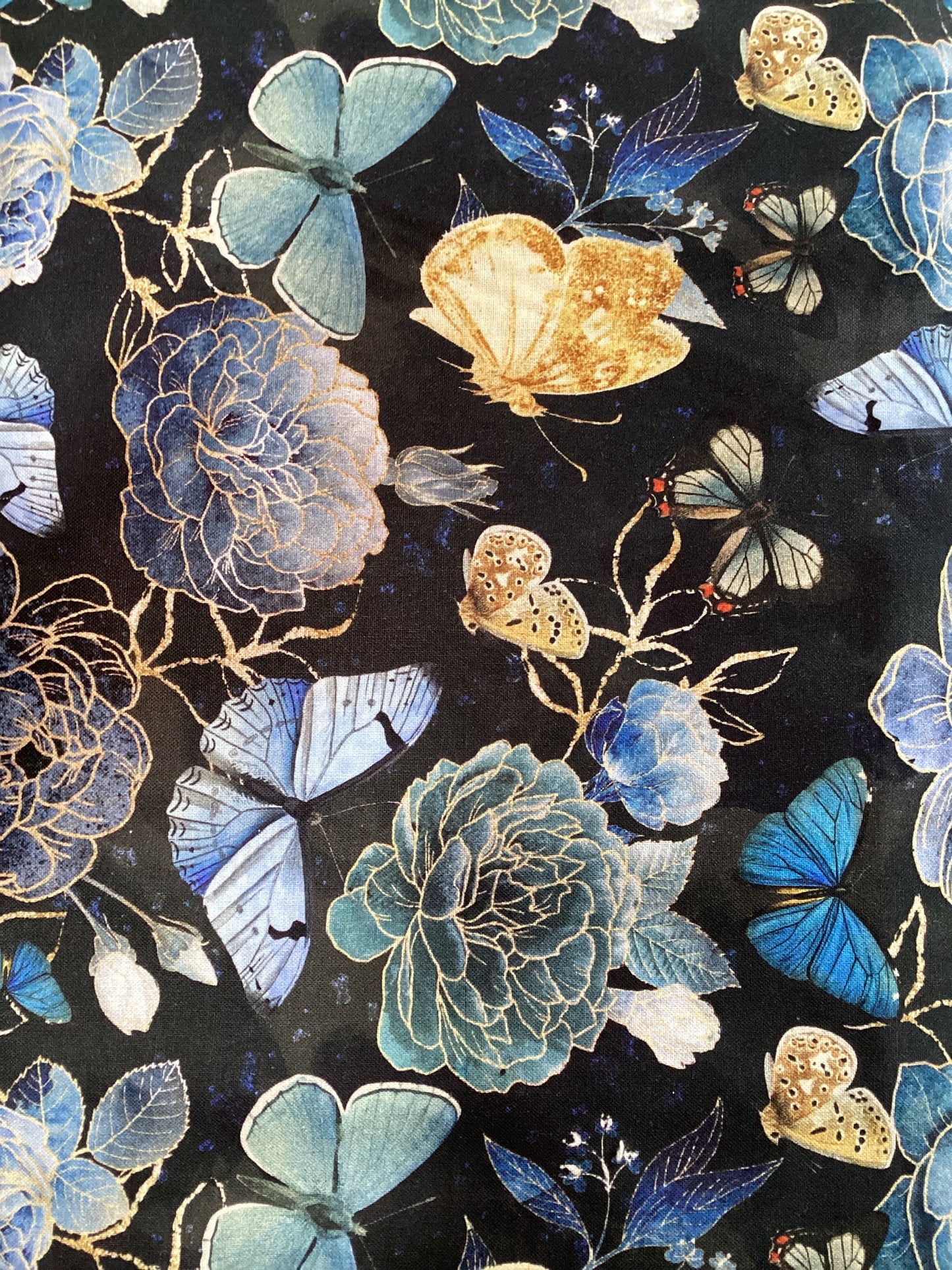 Butterflies & Floral Black