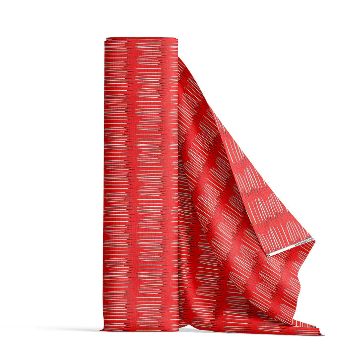 Quills Dancing Red Satin