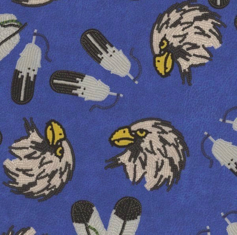 Beaded Eagle Royal Blue
