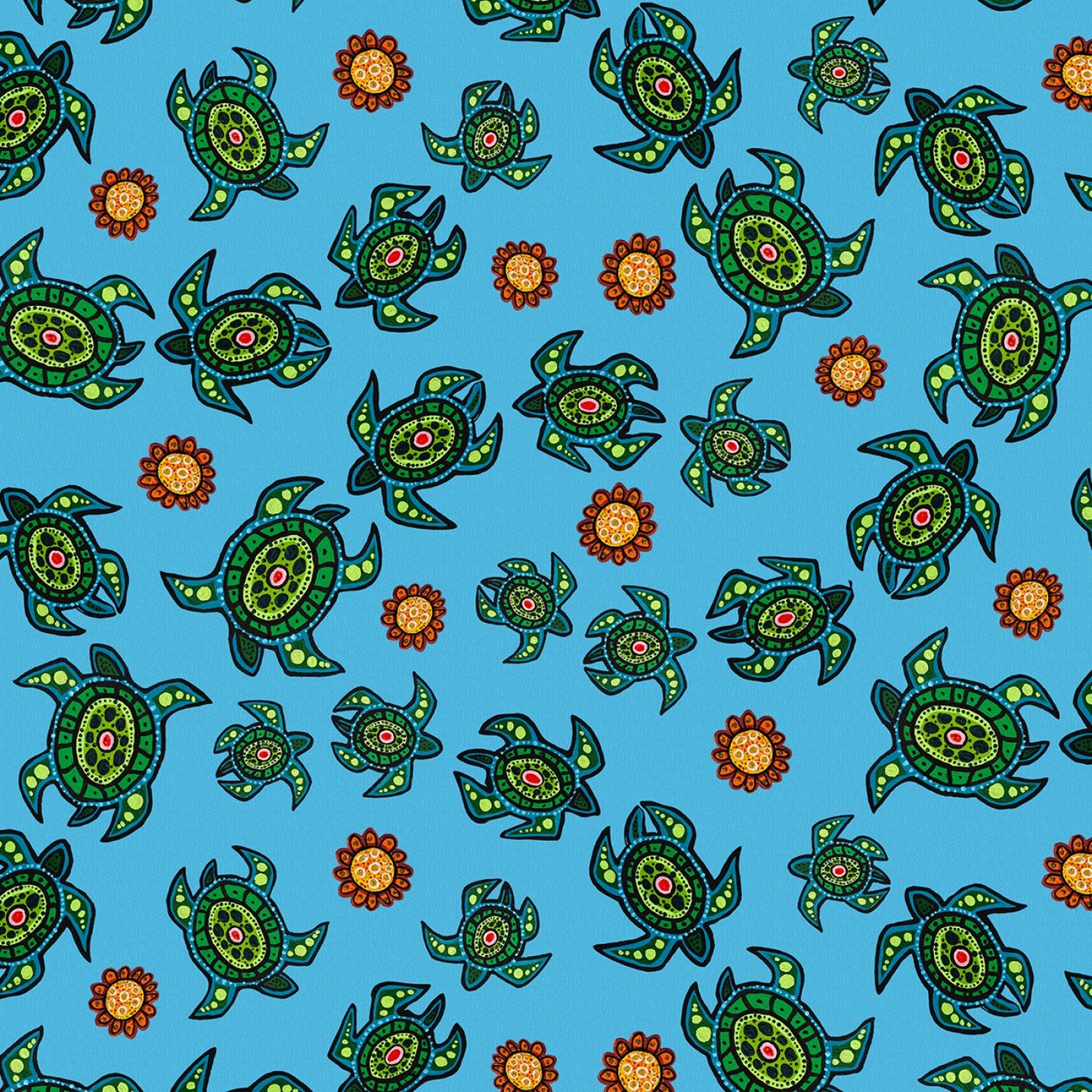 Turtles Strong Earth Woman Blue