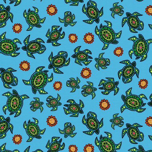 Turtles Strong Earth Woman Blue