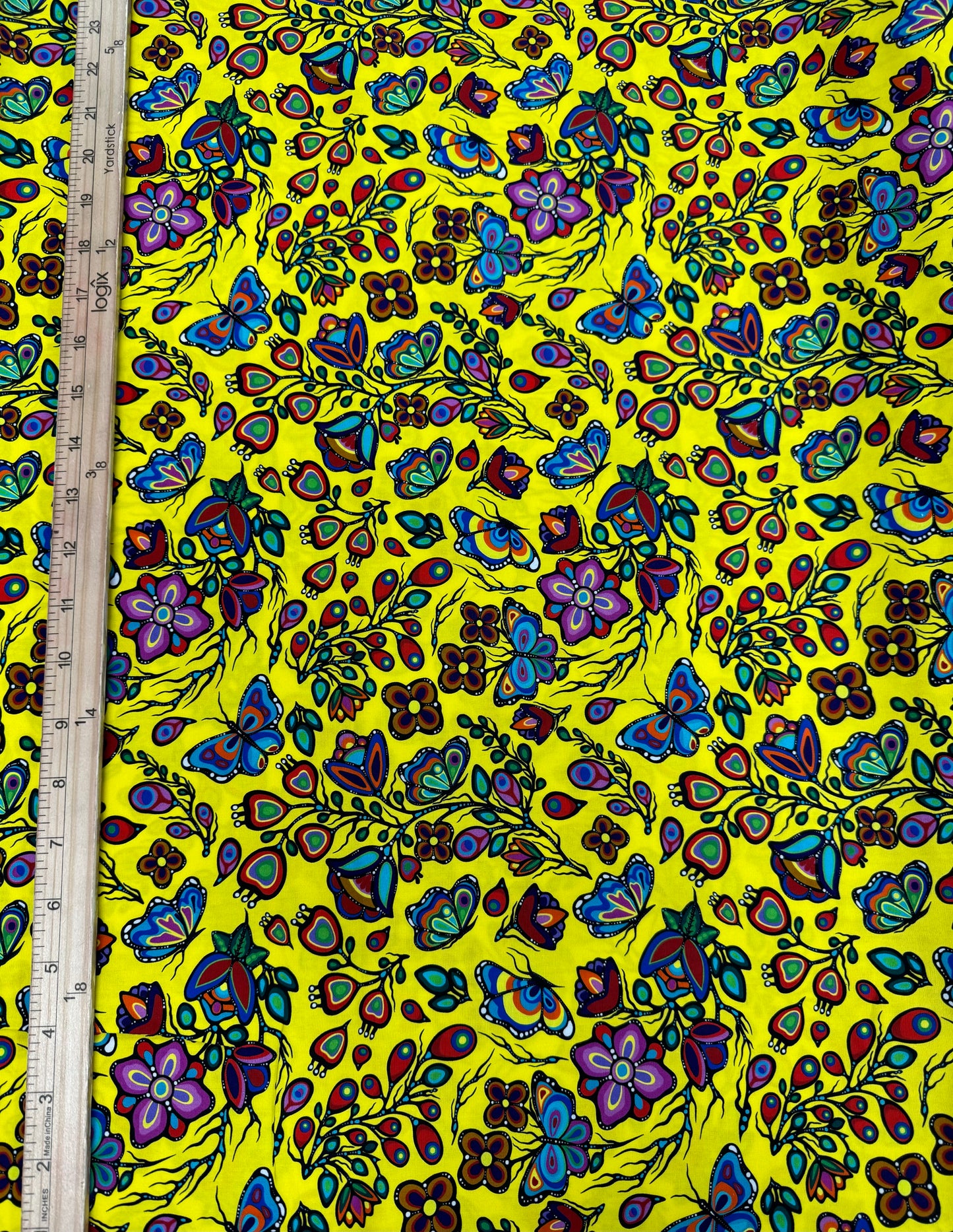 JT Floral Butterfly Yellow
