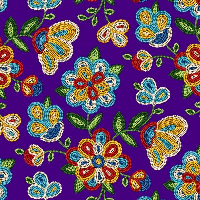 Tucson Beaded Floral Purple