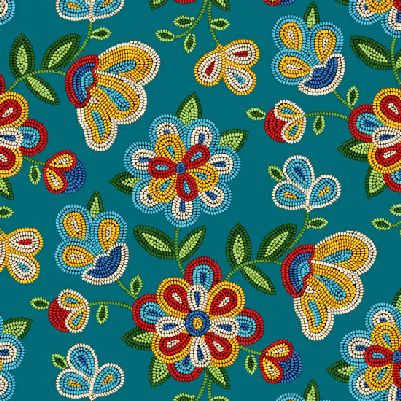 Tucson Beaded Floral Turquoise