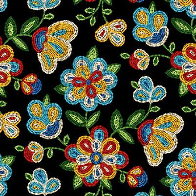 Tucson Beaded Floral Black
