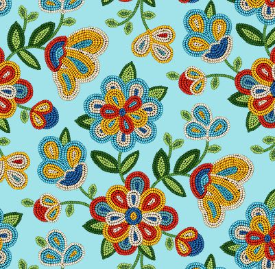 Tucson Beaded Floral Light Turquoise