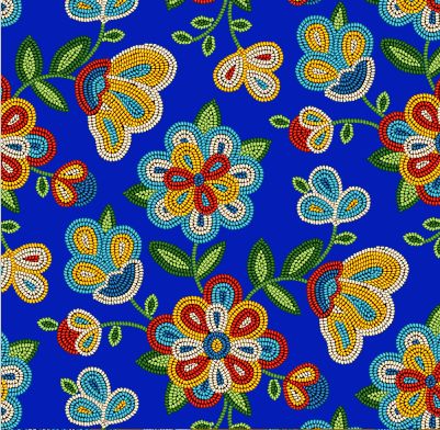 Tucson Beaded Floral Royal