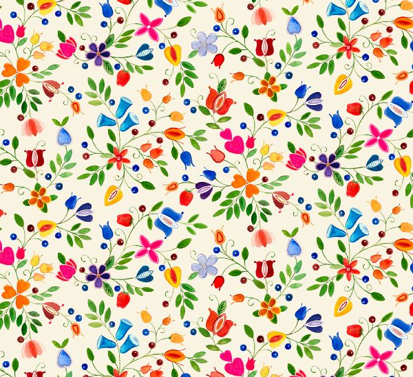 Shawl Dancers Floral Cream