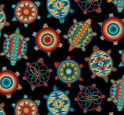 Beaded Turtles Black