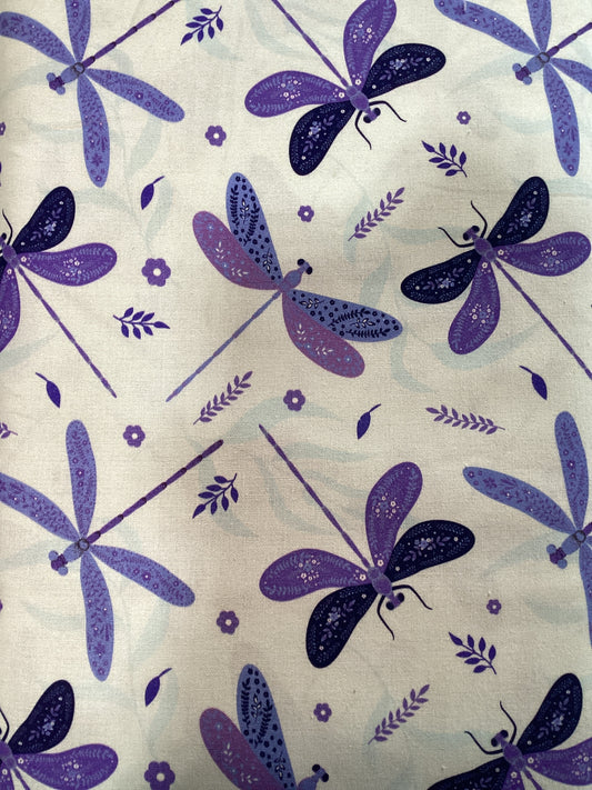 Dragonflies & Florals Purple