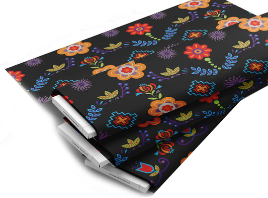 Native Floral Design Black