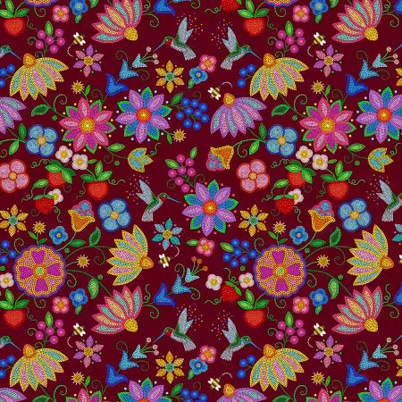 Grandma's Garden Maroon