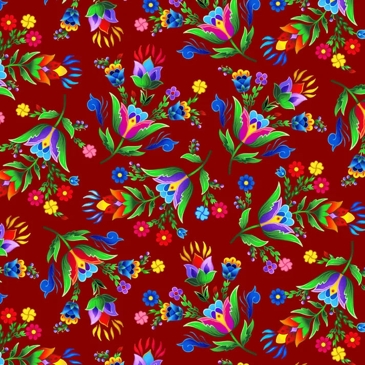 Regalia Floral Maroon