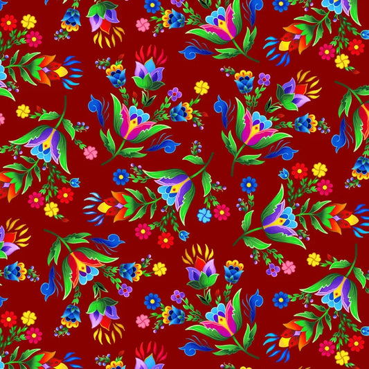 Regalia Floral Maroon