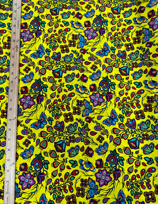 JT Floral Butterfly Yellow