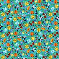 Woodland Delight Small Floral Turquoise